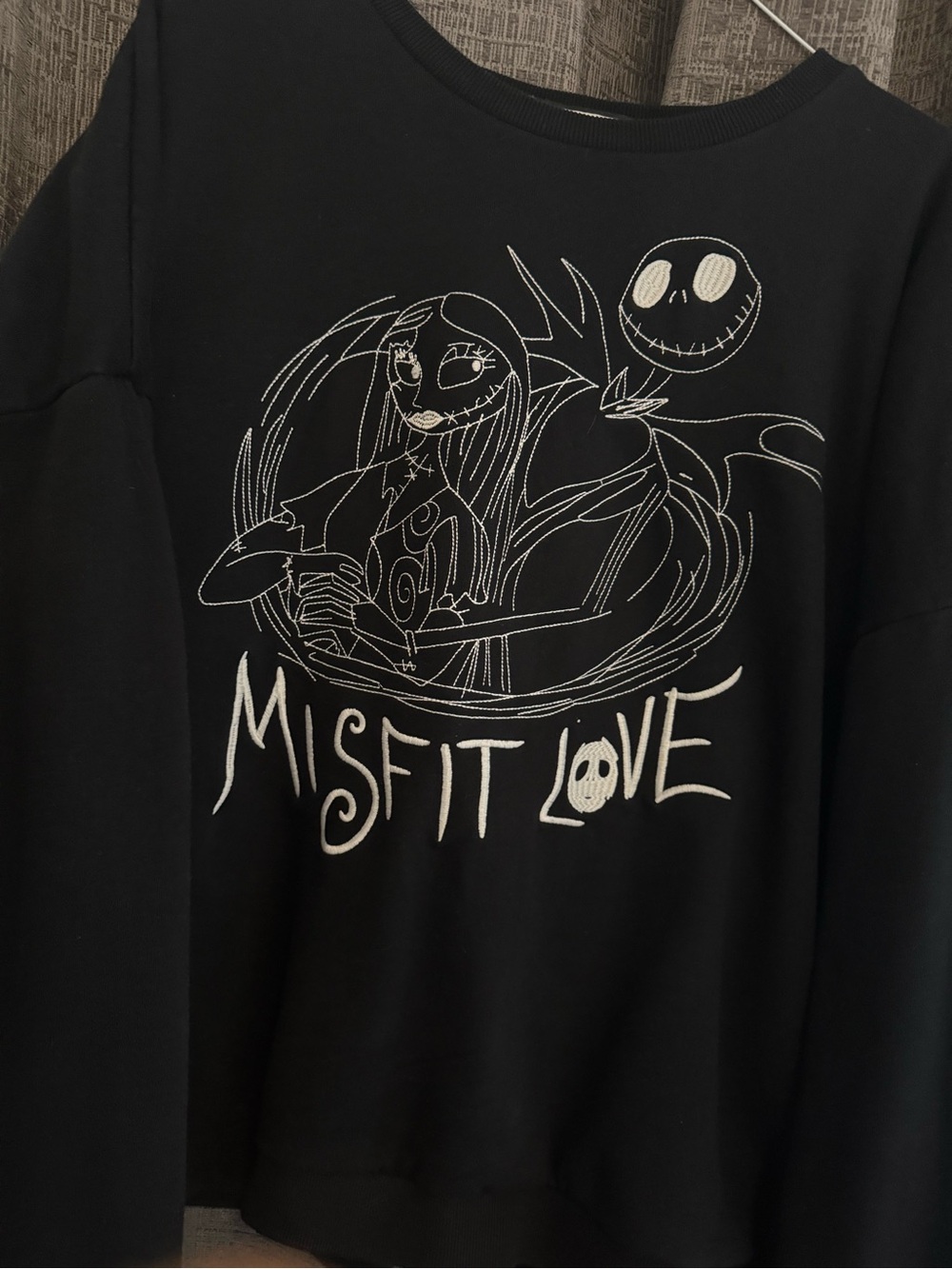 Disney The Nightmare Before Christmas Black Logo Patch Sweatshirt